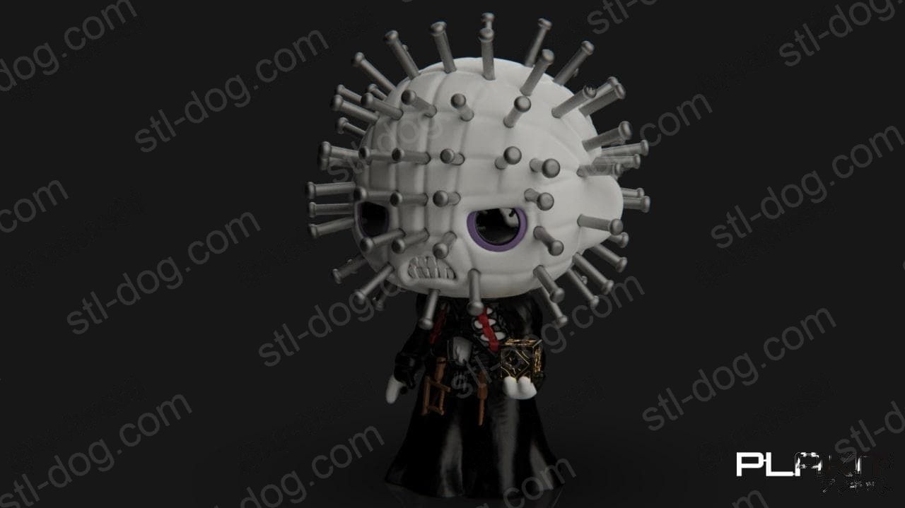 养鬼吃人(Hellraiser) 小钉子头(Pinhead Chibi) 3D打印图纸
